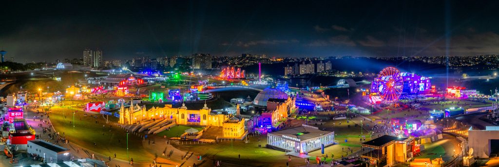 panoramica da cidade da musica do festival the town